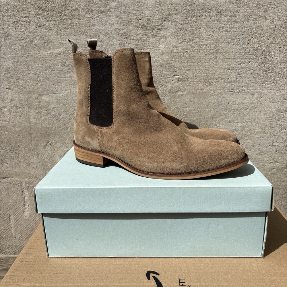 Shoe The Bear Tan Brown Suede Leather Chelsea Boots Men's 44 Pull On